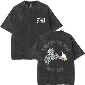 Men Fashion Oversized Short Sleeve Male Casual High Quality Cotton Tees Forward Observations Group Vintage Washed T-shirt