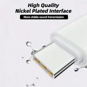 Type-C to Lightning Audio Adapter, USB C Male to Lightning Female Headphone Converter, High-Quality Sound Transfer Device
