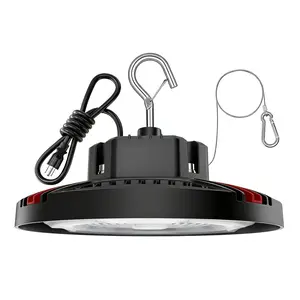 CuLiDing 160W UFO High Bay LED Lights with Us Plug, 24000 Lumens [Equivalent to 700w HD/HPS], ldeal forWarehouses, Garages, Factories, and Barns, UL Listed, 120v Commercial Bay Lighting, 5000K Daylight White