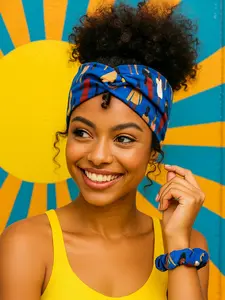 Bold Sisterhood  | Headband + Scrunchie Duo – Soft Twist Headband with Matching Scrunchie, Handmade Hair Accessories Gift Set for Women