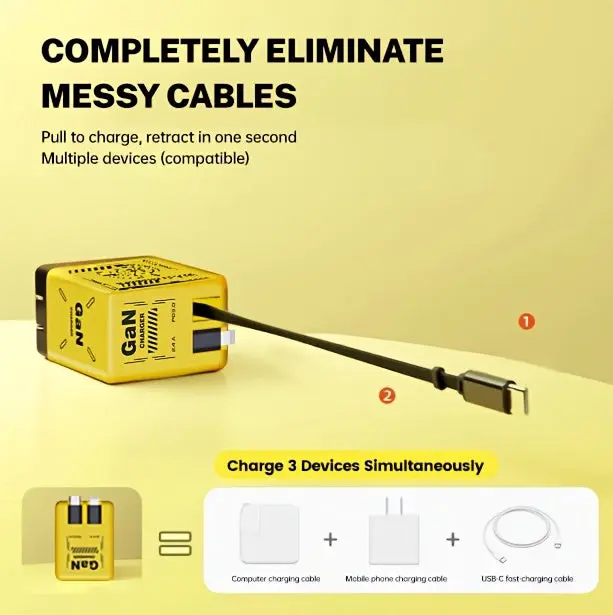 cargador tik tok 120W Dual Fast c Charger Long Cord Travel Ready