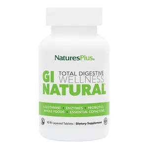 GI Natural® Bi-Layered Tablets by NaturesPlus, 1000 mg of L-glutamine, a key GI tract amino acid