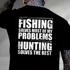 Fishing Solves Most Of My Problems Hunting Solves The Rest Hoodie, Funny Outdoorsman Sweatshirt, Fisherman Hunter Shirt, Gift for Husband