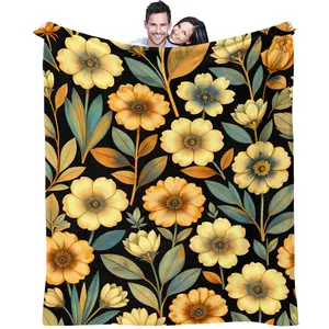 Floral Pattern Printed Blanket, an Ultra-Soft, Cozy & Warm Home Decor Blanket, the Ideal Nap Blanket and a Perfect Gift for Family and Friends