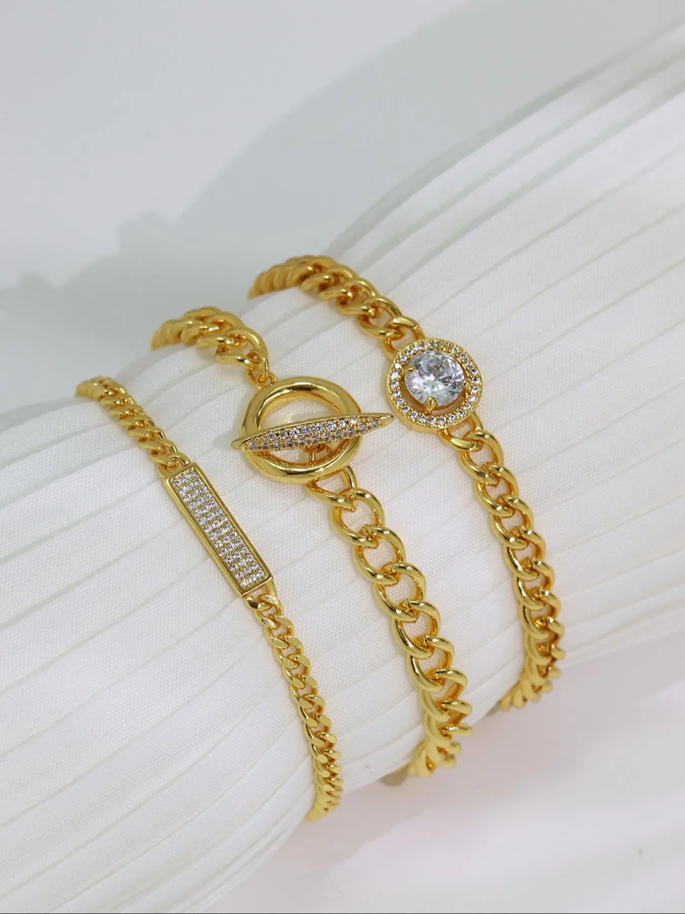 Women's Elegant Rhinestone Decorated Bracelet Set, Exquisite Trendy Bracelets, Fashionable Jewelry for Women & Girls for Daily & Party Decoration