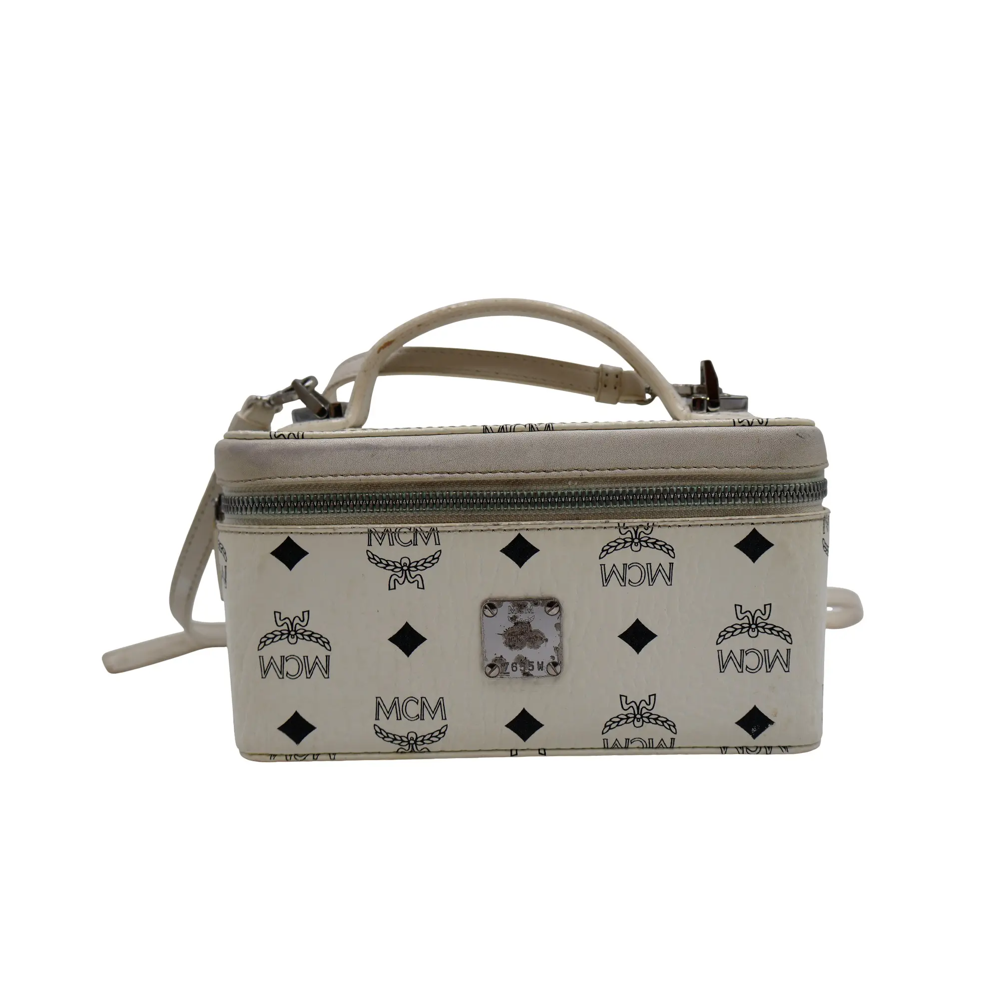 Pre-owned MCM coated canvas Shoulder Bags Visetos Canvas Rockstar Vanity Case (4900000193664)