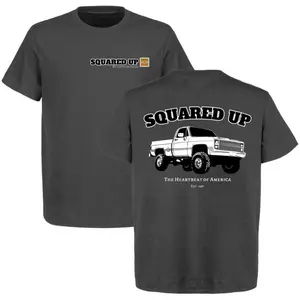 Squared Up Heartbeat of America T-Shirt – Classic Chevy Square Body Pickup Graphic Tee for Truck Lovers, Lifted Ride Fans & Vintage American Auto Enthusiasts