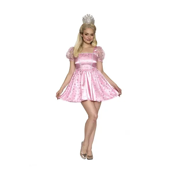 Women's Sexy Glinda Pink Starry Witch Costume Dress