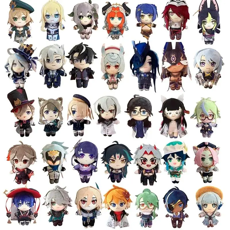 Genshin Impact Plush Anime Wriothesley Neuvillette Lyney Furina Clorinde Tartaglia Stuffed Plushies  Dolls Toys Fans Collection