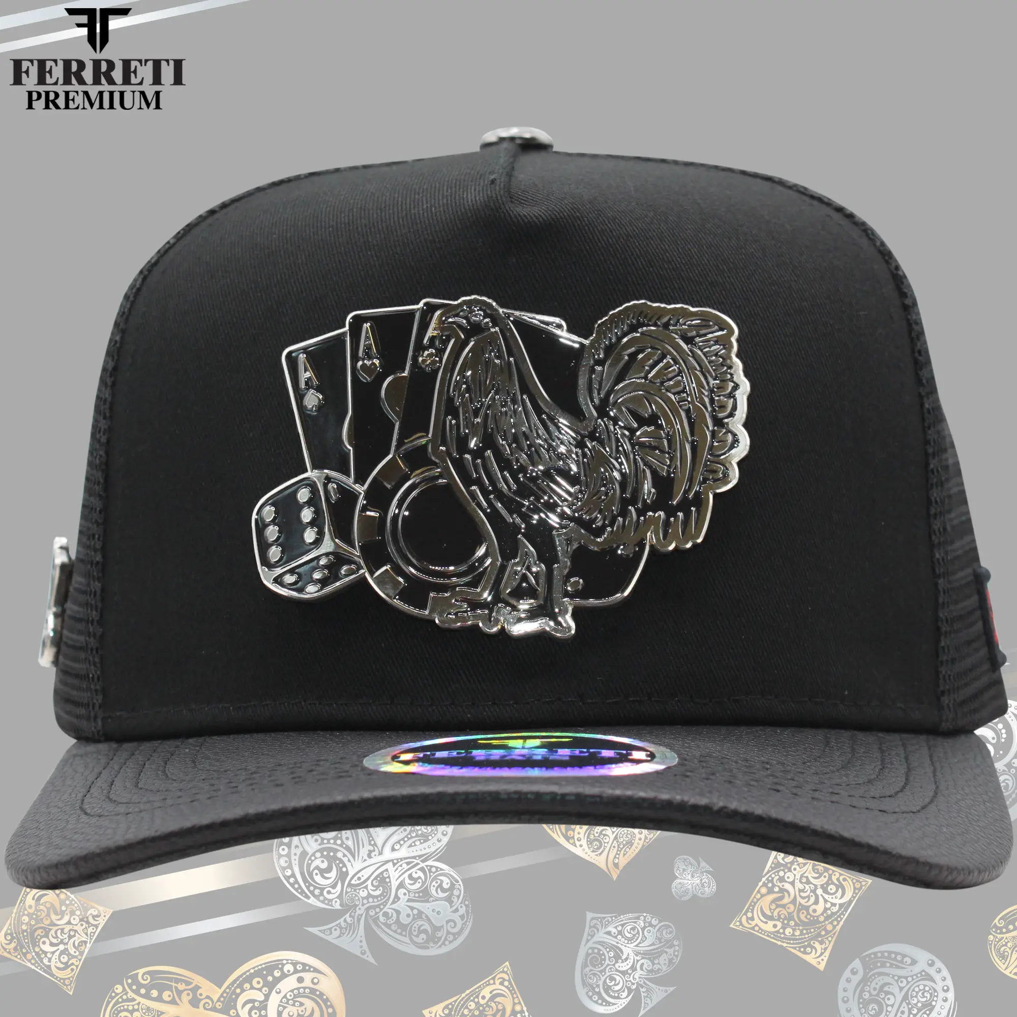 Ferreti Hats PREMIUM FT86M Los 3 Vicios Maya Baseball Cap