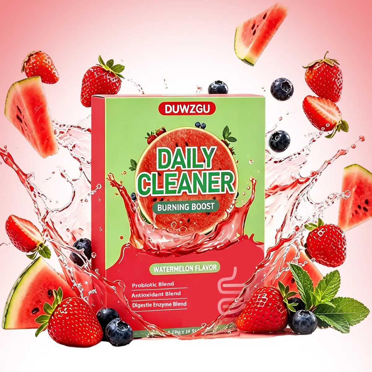 Watermelon-Flavored Hydration Powder with Probiotics | Easy to Mix, 14 servings