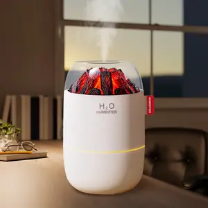 Portable Mini Humidifier for Desk Bedroom Indoor Plant, 280 ml Humidifier for Office Small Room, USB Powered Quiet Cool Mist Humidification Night Light