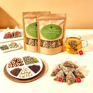 Caffeine Free Herbal Tea, 20 Bags. Honeysuckle, Chrysanthemum, Cassia Seed, Pueraria Root, Winter Melon, Licorice & Hawthorn. A Smooth, Comforting Tisane for Any Time of Day. Naturally Soothing. Hot or Iced.