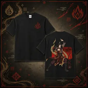 Zuko Avatar The Last Airbender Graphic T-Shirt - Fire Nation Prince Anime Tee, Unisex Premium Cotton Shirt, Zuko Firebending Art Streetwear, Vintage Style ATLA Fan Gift Top