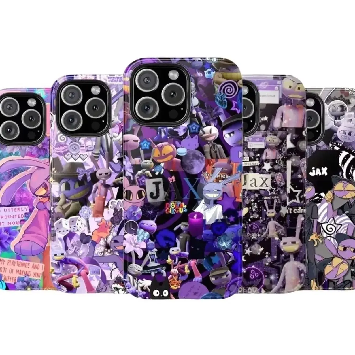 Jax The Digital Circus Phone Case - Colorful Cartoon Design - Compatible with iPhone X, 11, 12, 13, 14, 15, 16, 17 & Samsung