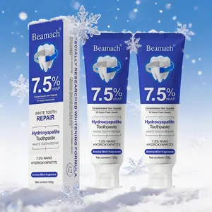 Beamach Hydroxyapatite Toothpaste 7.5% for Enamel Repair & Teeth Whitening Refreshing Flavor Fluoride-Free 4.23oz Gentle Formula for Sensitive Teeth Care Mint Dental Cleanser Anti Plaque Oral