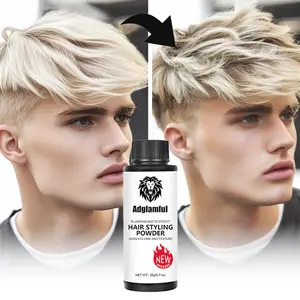 Adglamful Style Hair Powder - Fluffy Powder Dark Bottle - Men's Style - 20g - Natural Matte Finish - Convenient and Quick - Dry Hair Spray Hair styling powder, dry hair spray, puffy powder
