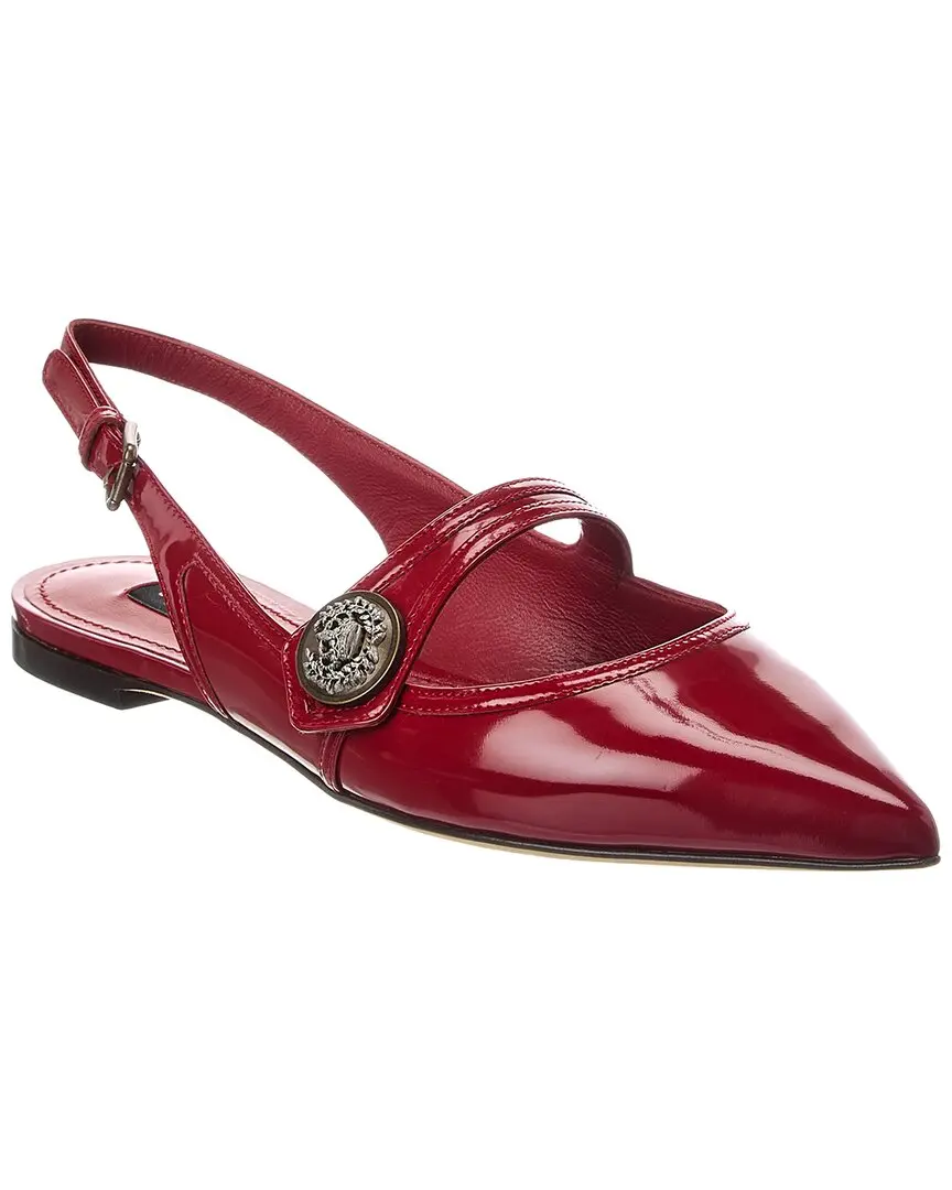 Dolce & Gabbana Leather Slingback Flat