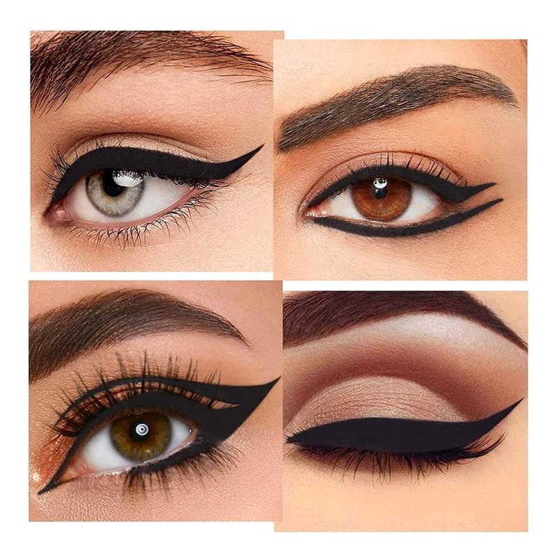 Black 2pcs Waterproof Gel Eyeliner Long Lasting Matte Eyeliner Pencil, Quick DryingEyeliner Pen, Professional Daily Makeup Accessories, Easy to use, ladies' eye makeup