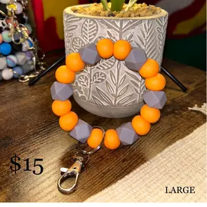 Large Silicone Keychain Wristlet