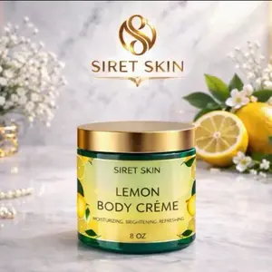 Lemon Brightening & Hydrating Body Cream, Glow-Boosting Moisturizer