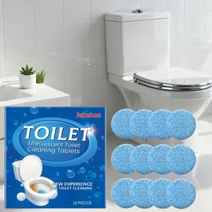 12pieces of toilet cleaning tablets: Toilet Cleaner Tablets, Remove scale, clean the toilet, eliminate urine stains and deodorize to bring a fresh feeling