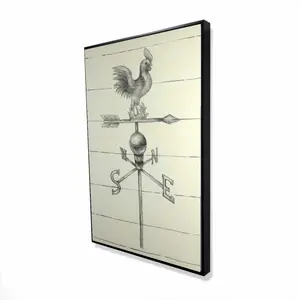Begin Home Decor 2081-3624-MI84 24 x 36 in. Vintage Weathervane - Framed Canvas Home Decor - Unique Art