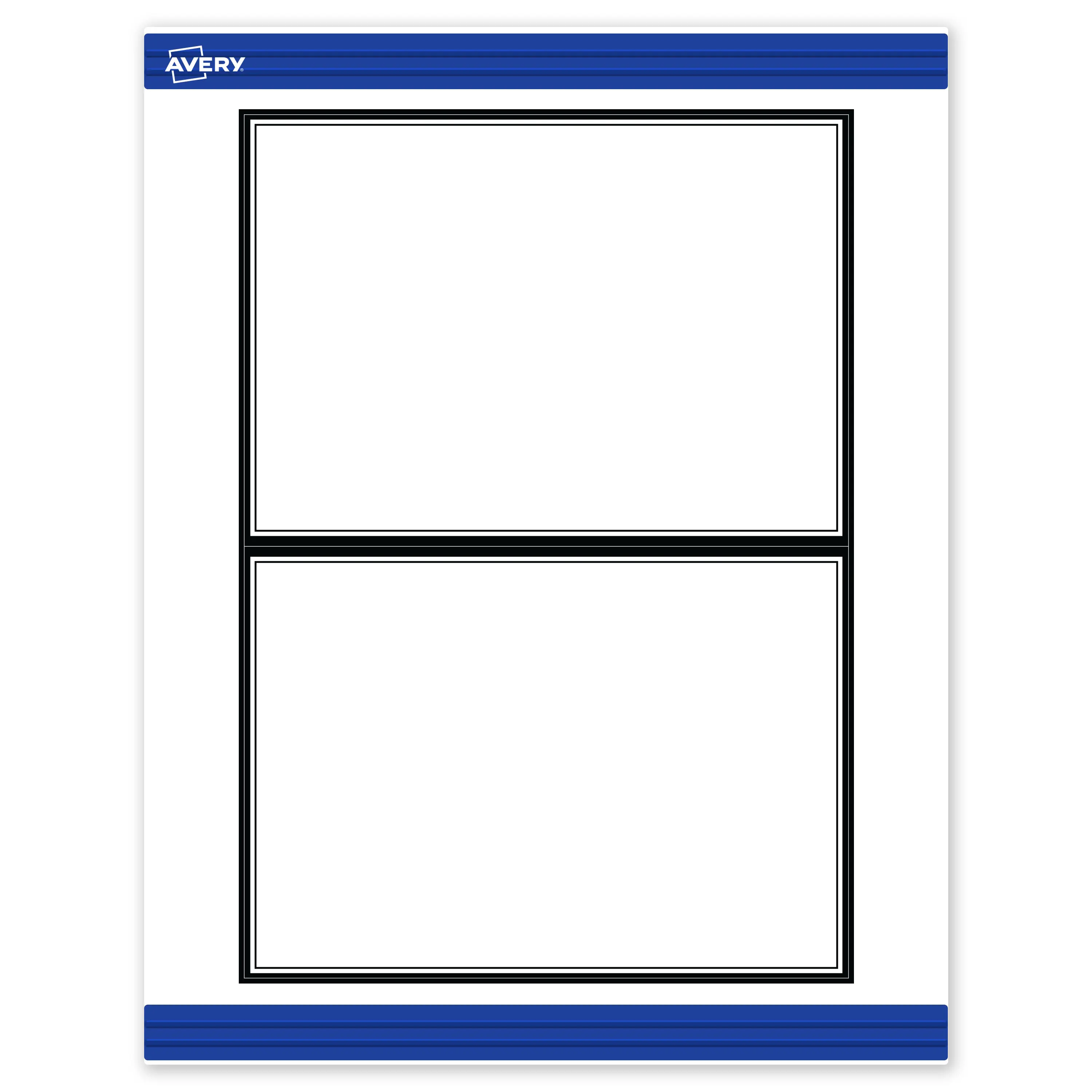 Avery Printable Rectangle Invitation Cards, 5" x 7", Matte White, Pre-printed Double Black Border Design, Sure Feed Technology, Laser & Inkjet Compatible, 40 Total