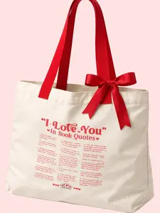 Valentine Tote Bag- I love you in Books