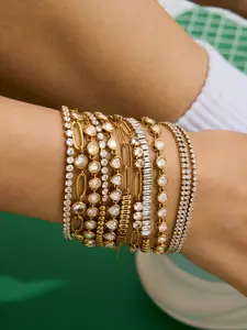 Shiny Chain Stainless Steel Bracelet, Stackable Bracelets, Simple Elegant Layered Design, Non-Fading, Perfect for Daily Wear, Dates, Parties, Gifts