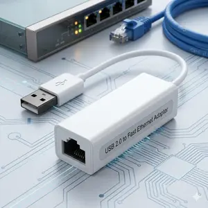 Plug and Play USB to Ethernet Adapter, No Driver Needed, Portable RJ45 Network Extension Card, Universal LAN Converter with Anti-Slip Stable Design, High-Speed Wired Internet for Dorm Office Classroom