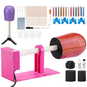 TikTokShopBlackFridayVEVOR Cup Turner for Crafts Tumbler, Tumbler Turner DIY Glitter Epoxy Resin Tumblers, Epoxy Pen Turner Attachment with Silent Motor Two-way Rotation Silicone Pad, Cup Spinner Tested to UL Standards