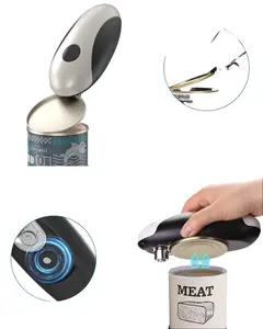 Tormida USB Rechargeable Electric Can Opener, One-Touch Hands-Free Automatic with Smooth-Edge Cutting & Lid Remover, Food-Safe, Easy for Seniors & Arthritis, High-End Design, White