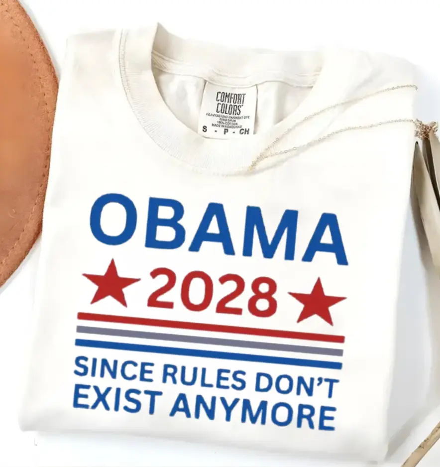 Comfort Colors Obama 2028 President Election Shirt, Anti-Trump Political Tee, 2028 President Election Shirt, Since Rules Don't Exist Anymore Tee