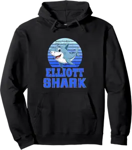ELLIOTT Shark Family Reunion Squad Pullover Hoodie - Elaynavi Shop 92B0DBP4DZL9