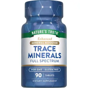 Nature's Truth Trace Minerals Supplement | 90 Tablets | Enhanced Mineral Booster | Non-GMO & Gluten Free Supplement