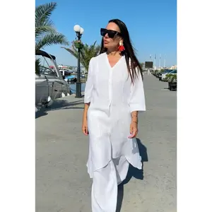 Long Linen Tunic EFFE -  designed to enhance your silhouette and bring versatility to your wardrobe