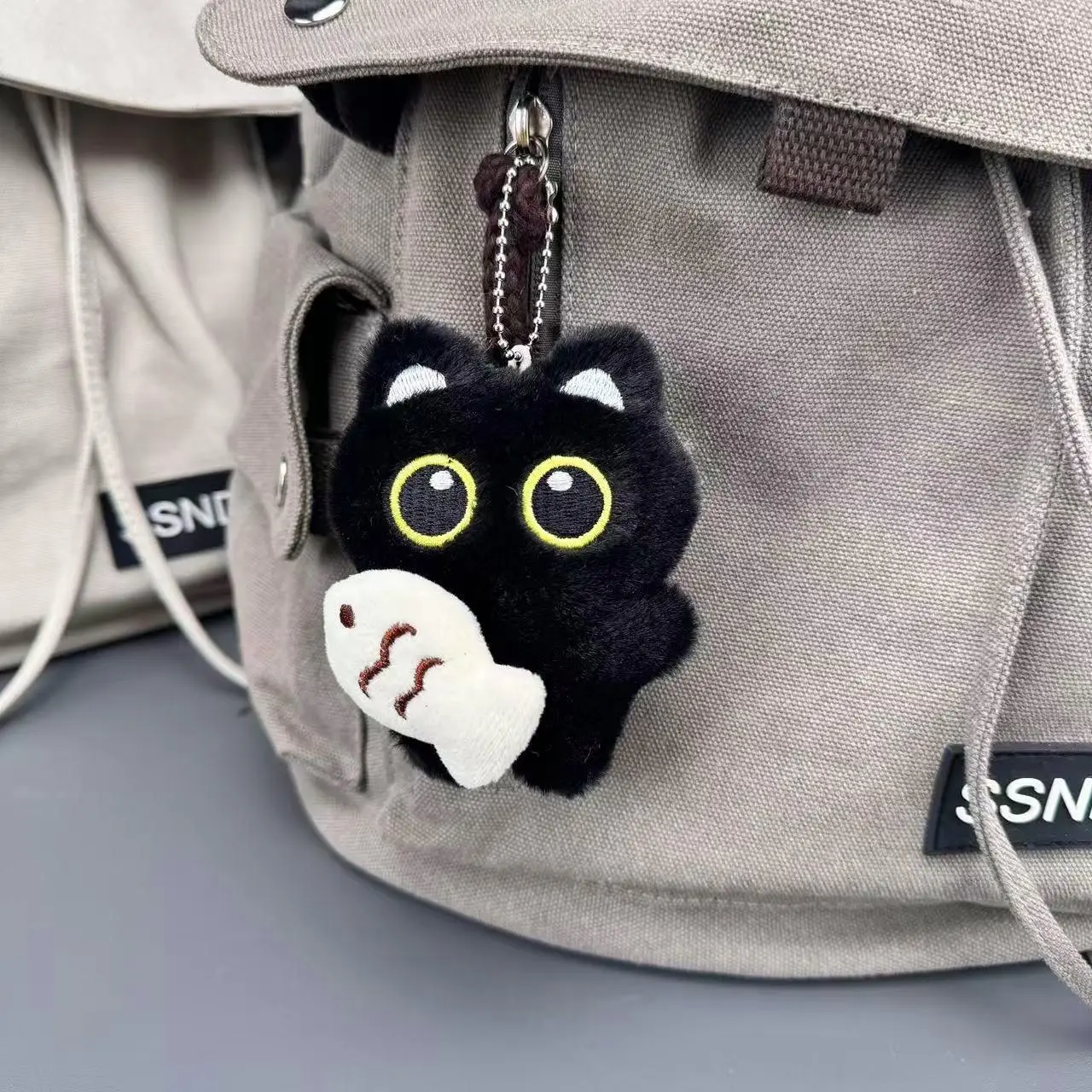 Cool Plush Black Cat Keychain Cute Doll Keychain Bag Pendant Jewelry Car Keychain Accessories Ladies Couple Cute Gift