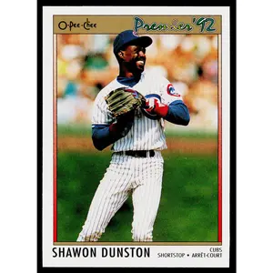 Shawon Dunston 1992 O-Pee-Chee Premier #125 Chicago Cubs