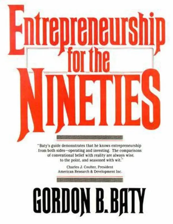 USED Book - Entrepreneurship for the Nineties by Gordon B. Baty (Paperback) - english