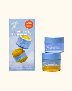 Then I Met You Purify & Plump Duo - Travel-Size Cleansing Balm & Moisturizer for Intense Nourishment & Hydration
