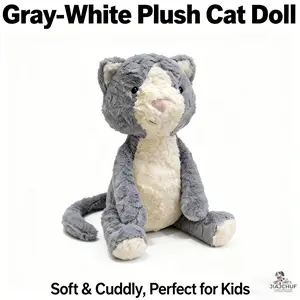 Cat Plush Toy for Kids, Perfect Gift for Grandchildren, Adorable Cuddly Stuffed Animal for Play and Comfort