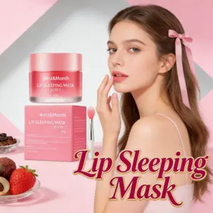 WEST&MONTH Lip Sleeping Mask Moisturizing Hydrating Camellia & Olive Oil Overnight Lip Repair for Dry Damaged Lips