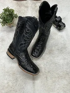 Men CowBoy Boots Black