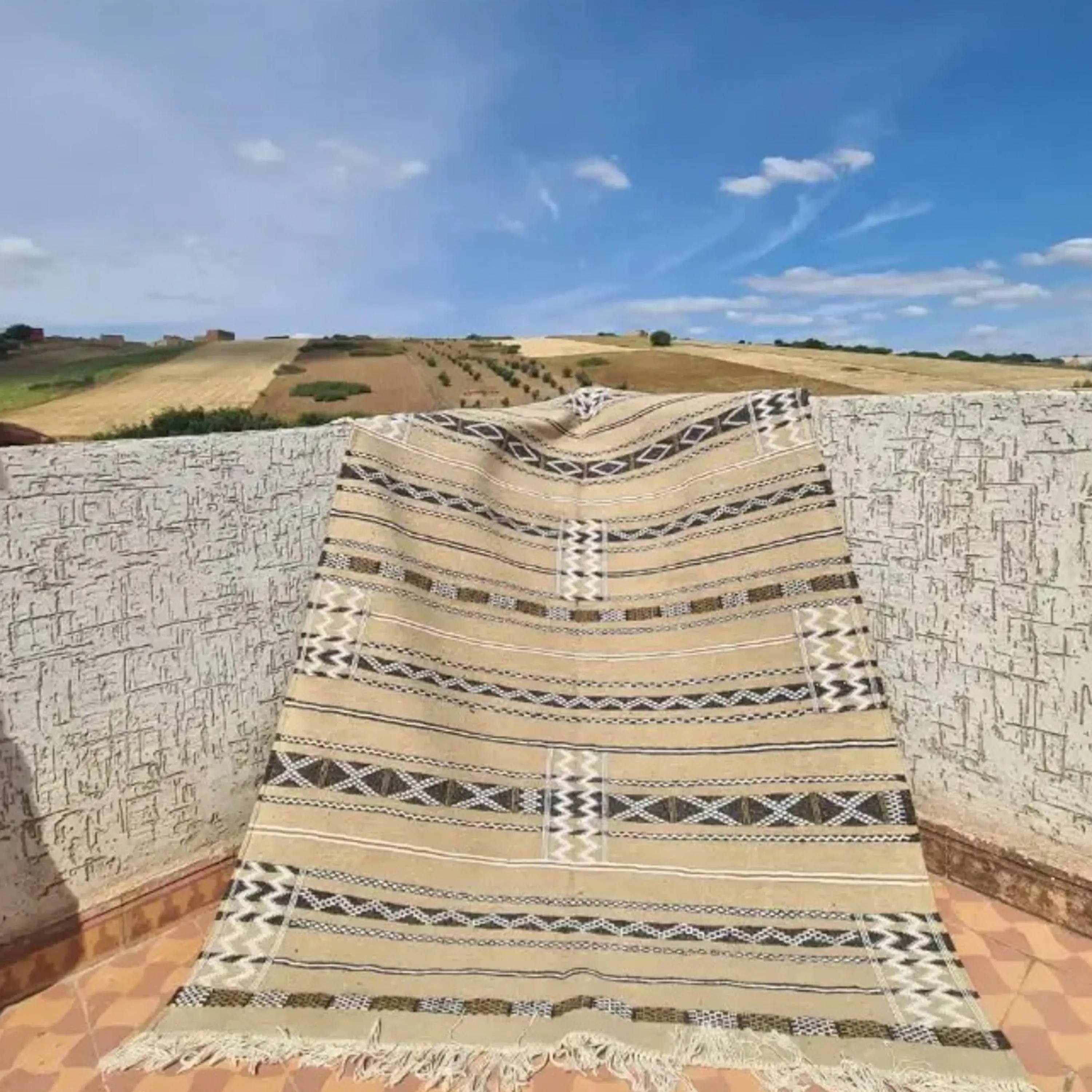 Handmade Moroccan Authentic Berber Wool Rug  - Dunes of the Atlas