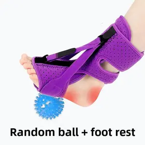 Adjustable 3-Strap Night Splint Foot Support | Ankle Brace & Foot Drop Orthotic Corrector Plantar Fasciitis Morning Stiffness