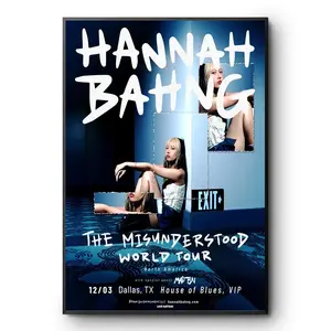 Hannah Bahng 2025 The Misunderstood World Tour Dallas TX Poster