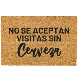 No se aceptan visitas sin cerveza, Pitorro, Coquito doormat, Welcome Mat, Funny, Spanish door mat