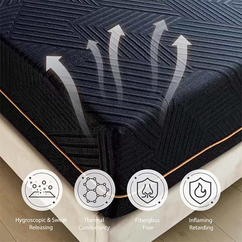 Full Queen King Size Mattress 14 Inch - Cooling Gel Memory Foam, Medium Firm Pressure Relief, Hypoallergenic, Plush Feel, Polyester Cover, Ideal for Bedroom, Guest Room, Dorm Essentials | Modern Bedroom Decor | Durable Mattre