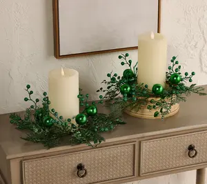 Set of 2 Faceted Drop Candle Rings